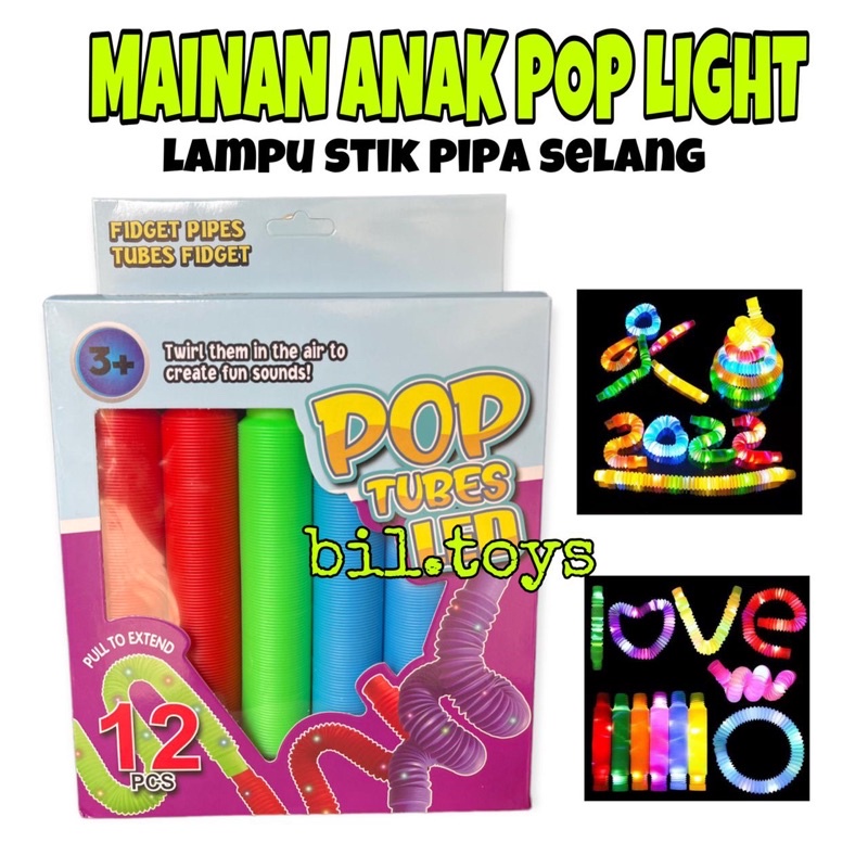 MAINAN ANAK POP LIGHT POP TUBE LED TABUNG LAMPU STICK SELANG LAMPU MAINAN VIRAL POP LED GROSIR