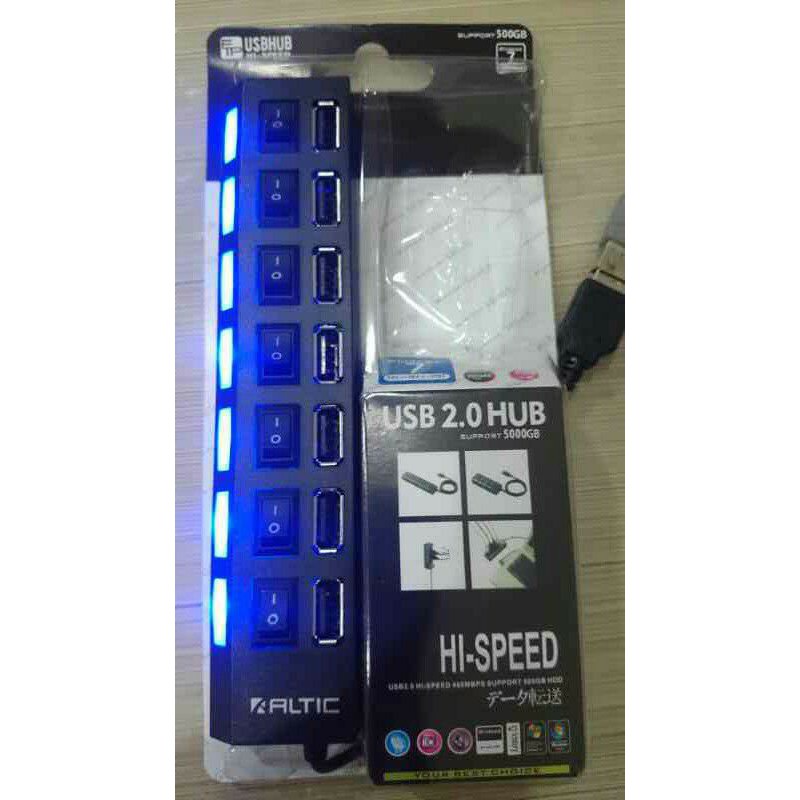 Usb hub 7 in 1 saklar penyambung hub usb