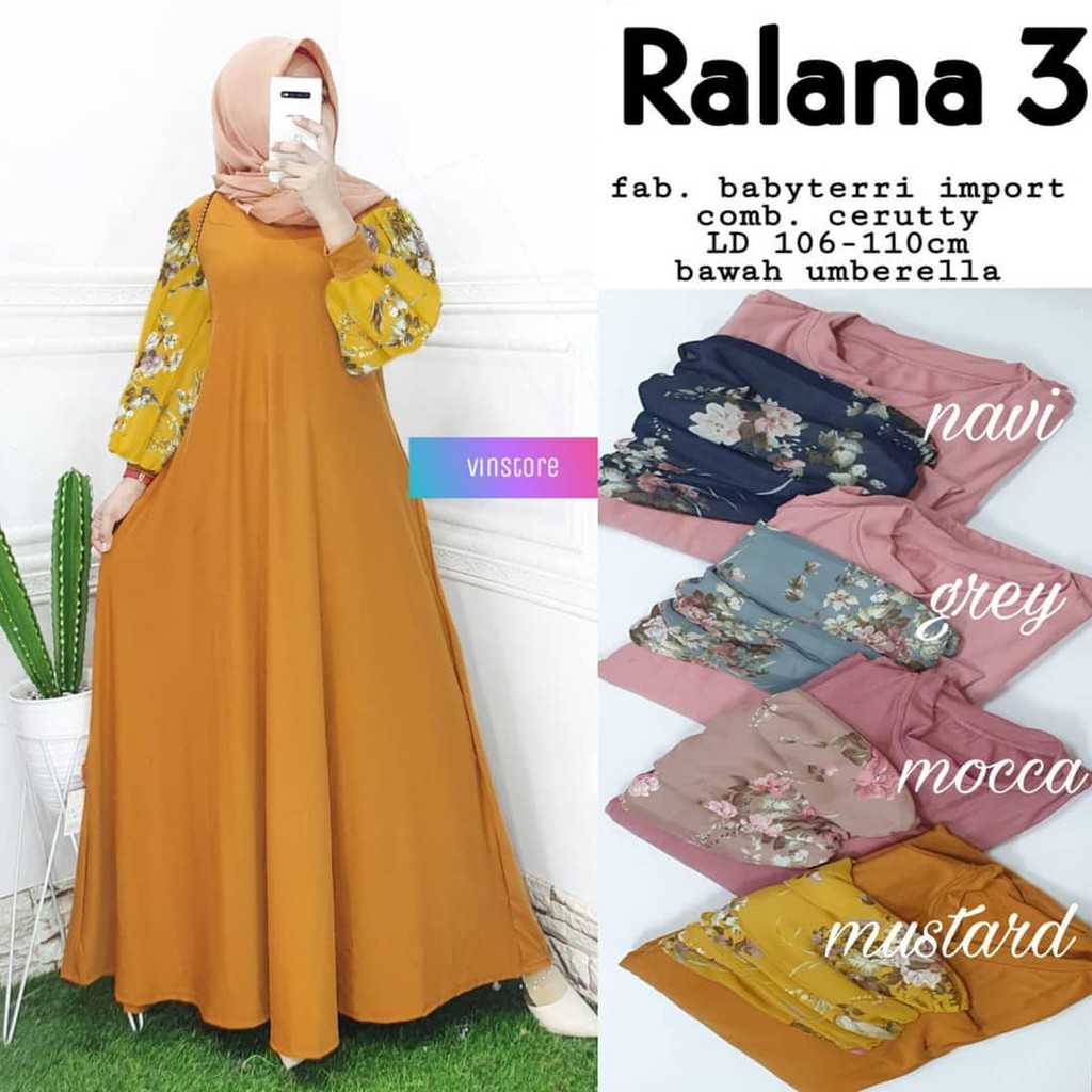 Gamis Import Jumbo Terbaru Ralana 3 Maxy by Vinstore Solo