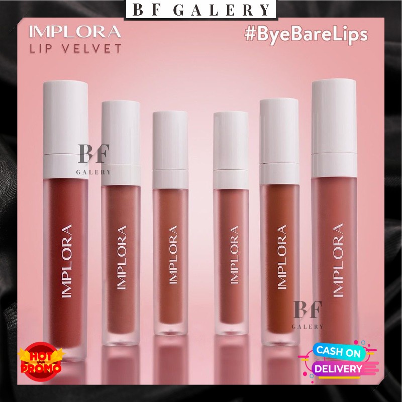 BFM018 Implora Lip Velvet / Lip Cream Matte / Lipstik / Lipvelvet BPOM / Pelembap Bibir Matte