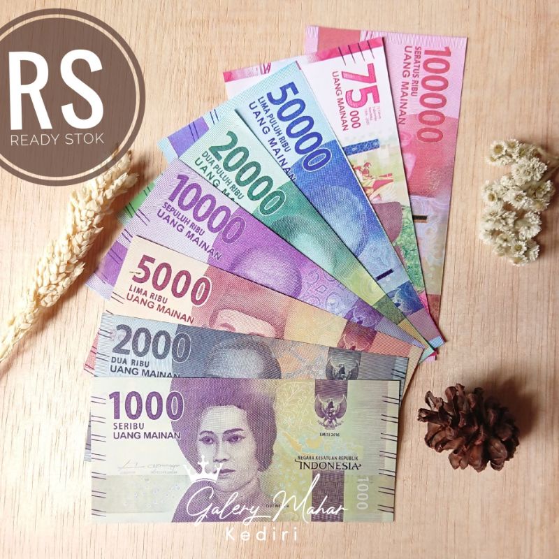 uang Mainan Uang Mahar Mirip Asli Uang Edukasi ( 10 Lembar)