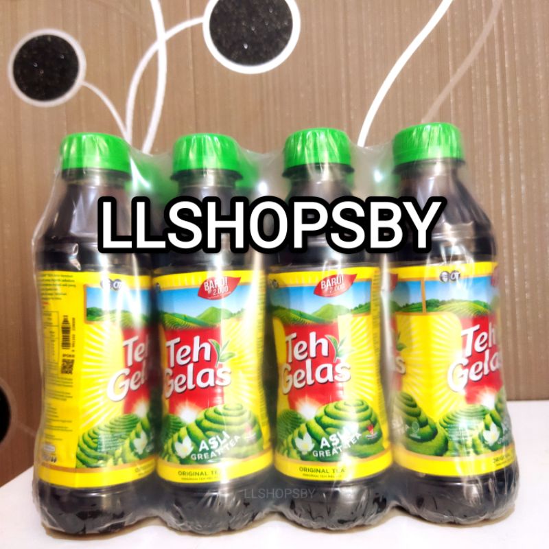 

teh gelas botol 200 ml x 12 atau 24 1 dus isi