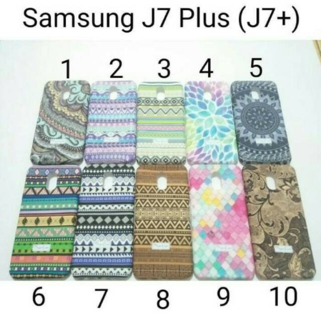 Case Batik Ultrathin For Samsung J7 Plus/ Softcase Tribal Samsung J7 Plus