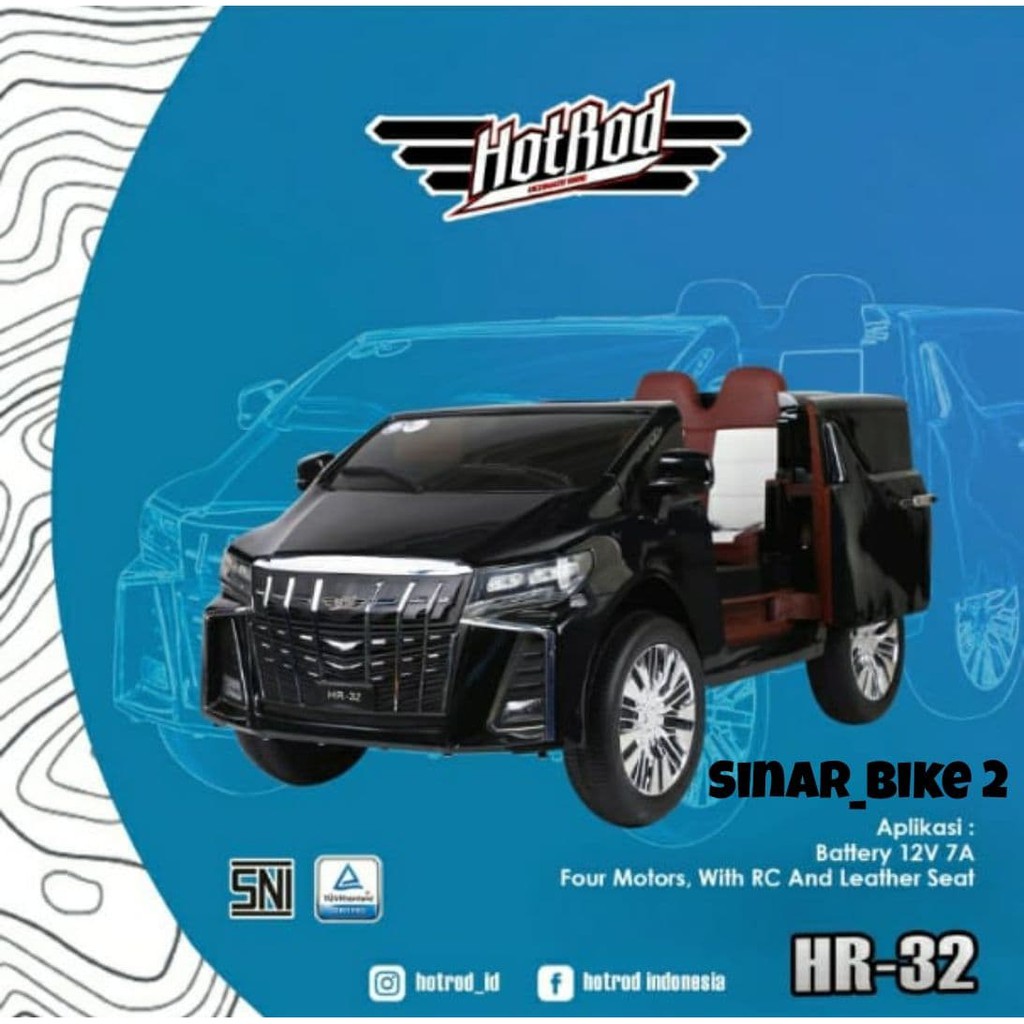 Mainan Mobil Aki Anak HotRod HR-32 ALPHARD Paint