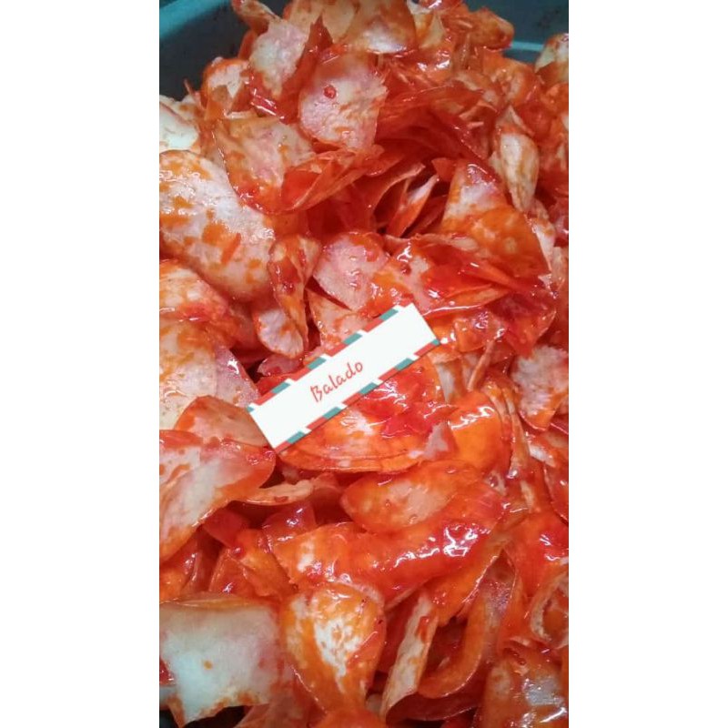

kripik Singkong rasa balado 500 gram