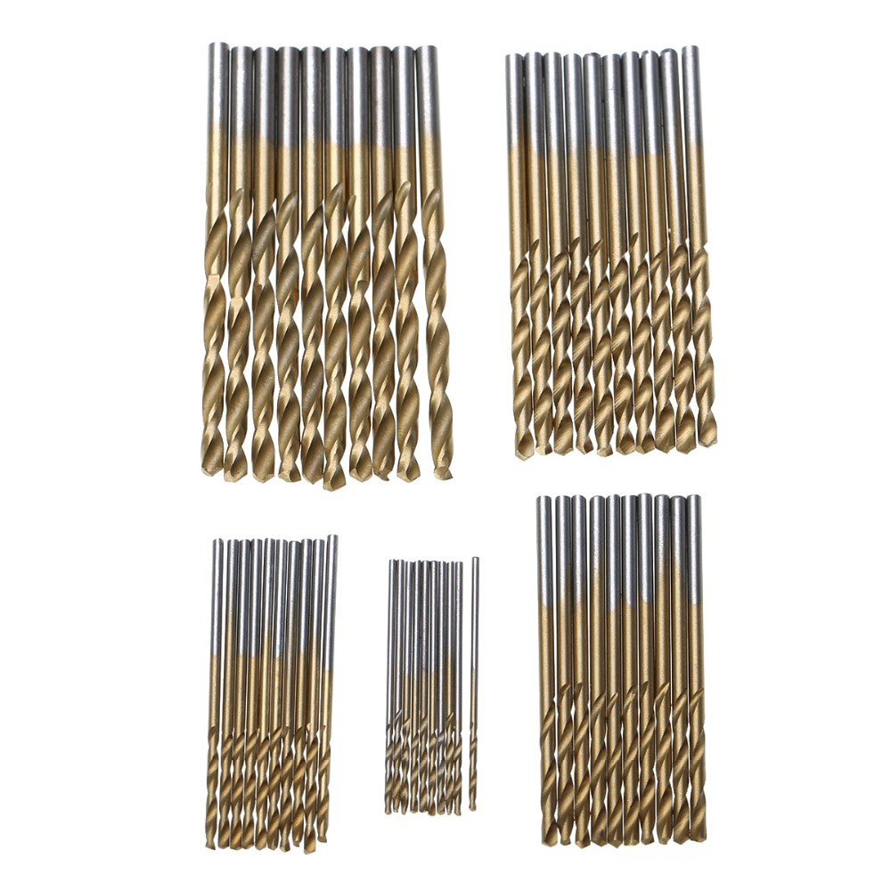 Mata Bor Power Drill Bits Titanium Coated 50 PCS - DW1361 - Golden