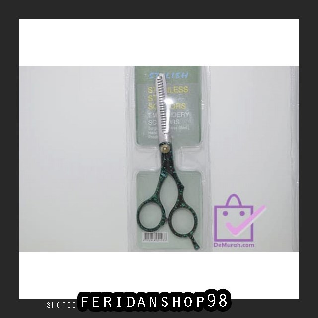 

FS207 GUNTING GUNTING SASAK GERIGI ATK STYLISH SKU-0289 STAINLESS STEEL SCISSORS BY FERIDANSHOP98