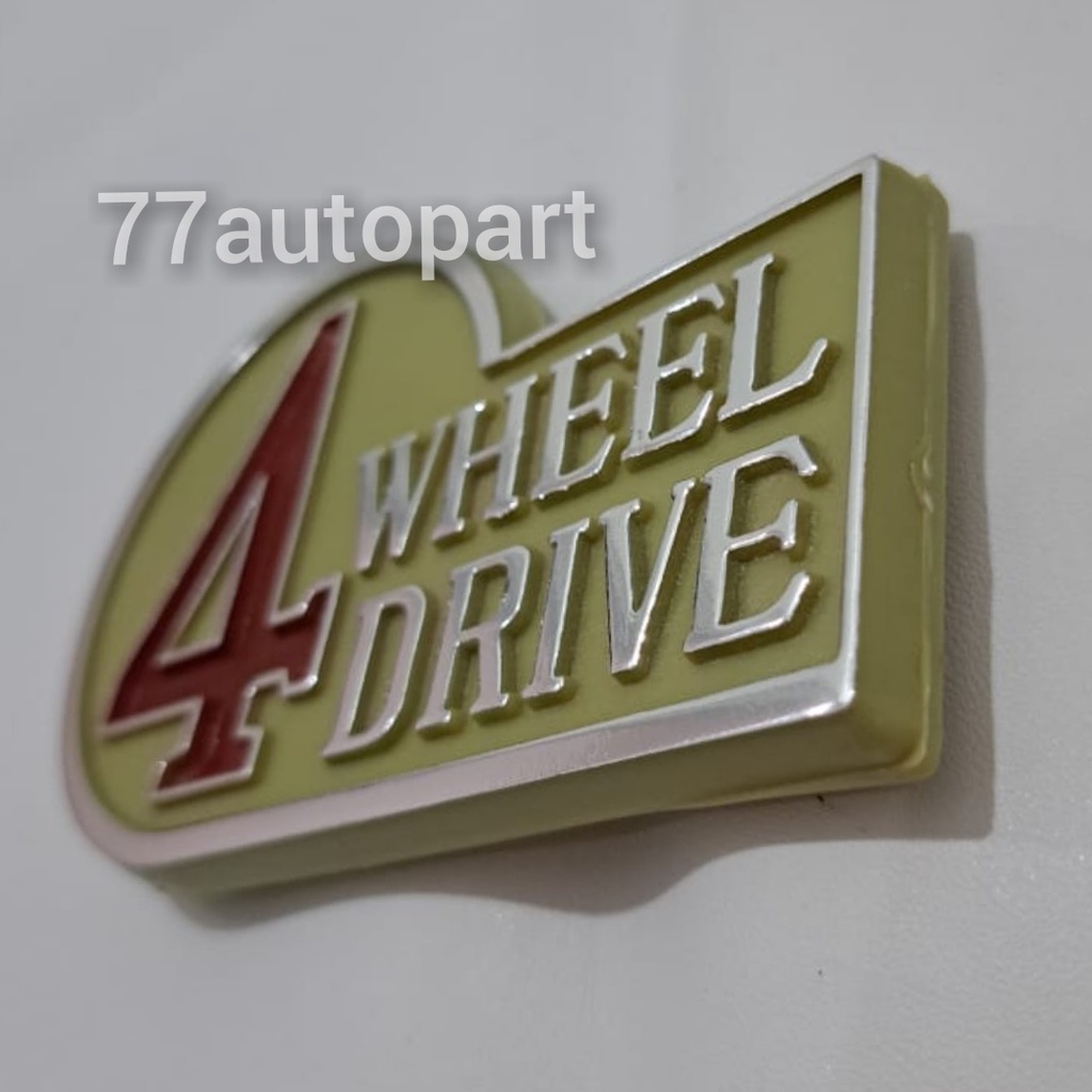 emblem logo mobil hartop tulisan 4wd untuk hartop belakang 4 wheel drive