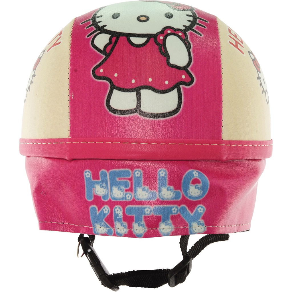 Helm Anak Karakter Usia 1 2 3 4 Tahun Motif Hello Kitty Cream Pink