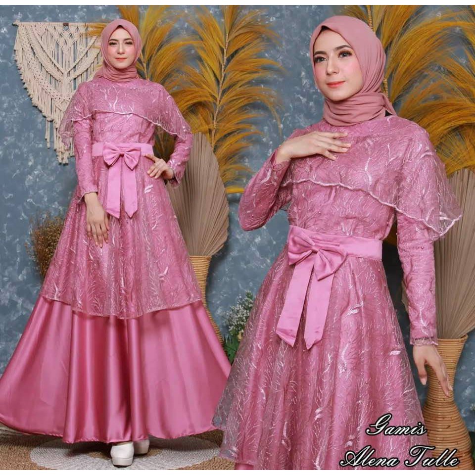 Gamis AlENA Tulle/Gamis Tulle/Gamis Lebaran