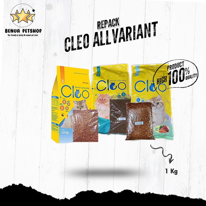 Makanan Kucing kering premium CLEO 1kg All Varian