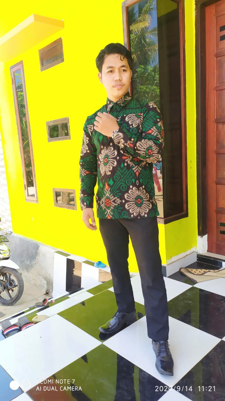 Kenongo Kemeja Hem Pendek Padi Pekalongan M L Xl Xxl Wayang Sogan Murah Bagus