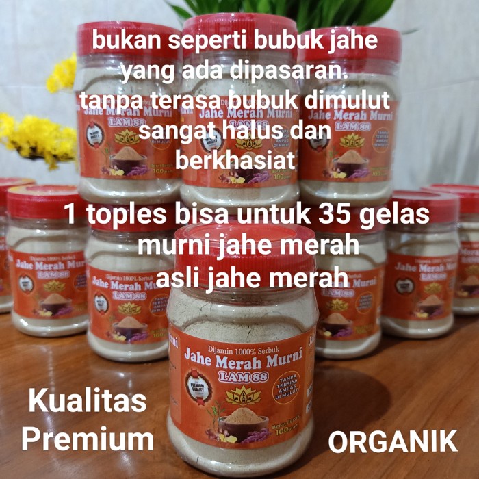 

bubuk jahe merah tanpa gula (BERKUALITAS)