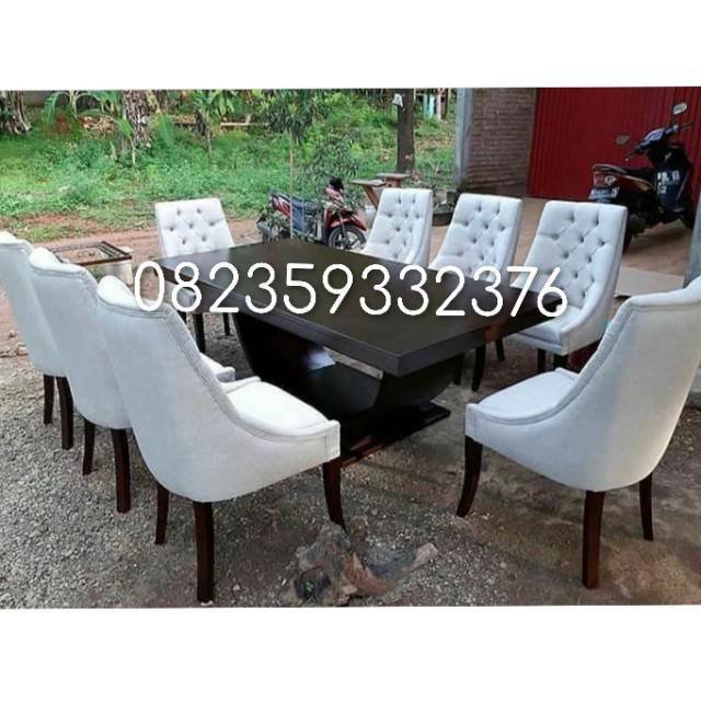 Kursi meja makan jati busa