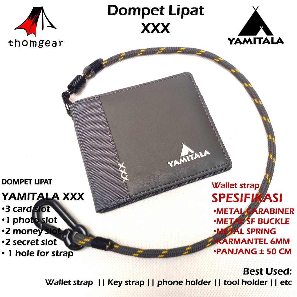 Thomgear Yamitala Dompet Lipat Xxx Original Bahan Canvas Berkualitas