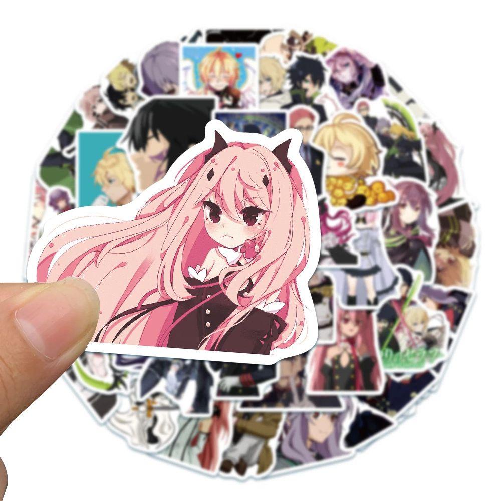 Lanfy Seraph Of The End Stiker DIY Scrapbooking Mainan Anak Laptop Self-Adhesive Alat Tulis Stiker Ponsel Dekorasi Graffiti Stiker