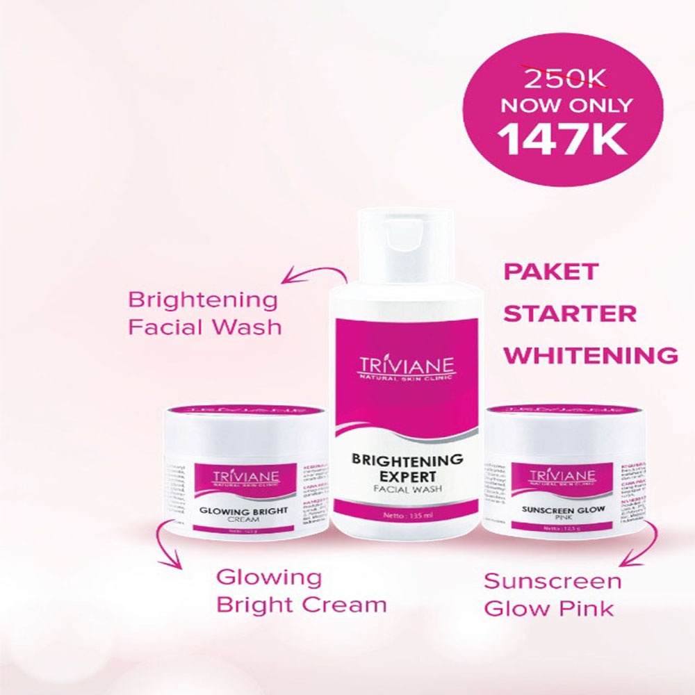 Paket Triviane Starter Whitening/Paket Whitening isi 3