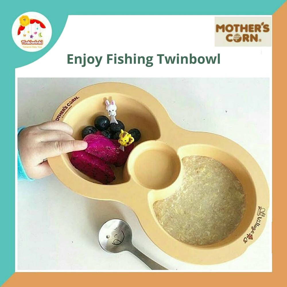 Mothers Corn Enjoy Fishing Twin Bowl - Mangkuk Makan Anak