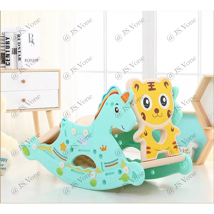 Mainan Perosotan Prosotan Seluncuran Kuda Kudaan Anak / Kid Children Slide Rocking Horse Baby Bliss Chibi Chibi