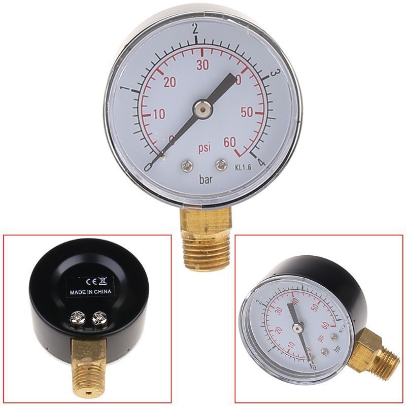 0-60 PSI Mini Pressure Gauge Pool Spa Filter Water Pressure Measuring