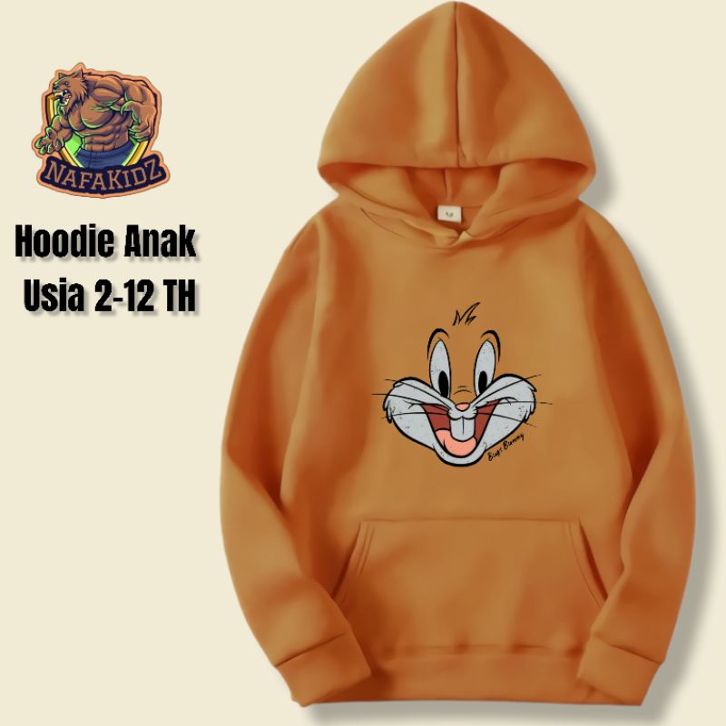 HOODIE ANAK BUGS BUNNY JAKET SWEATER HOODIE HUDDY HUDI ANAK ANIMASI KARTUN BUGS BUNNY DISNEY BAGS BA