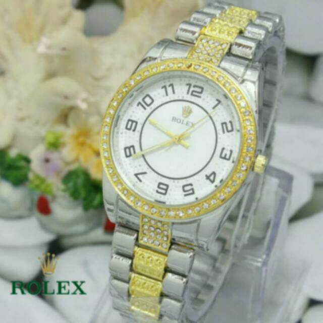 Rolex watch, jam tangan wanita, full diamond, edisi jam tangan mewah, kw super