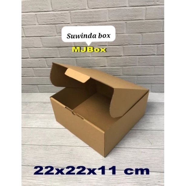 

KARDUS KARTON UK. 22,5X22,5X11 CM.....DIE CUT BOX KOTAK MANGKOK 4 PCS
