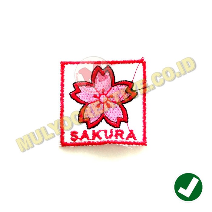 Bordir Tanda Regu Pramuka Tanda Regu Bunga Sakura Murah Shopee