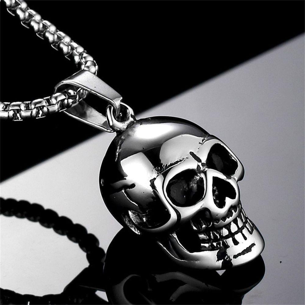 Kalung Liontin Tengkorak PREVA Fashion Rock Hip Hop Vintage Gothic