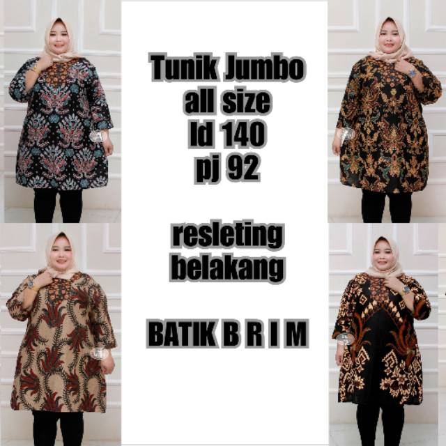 tunik batik jumbo ld 140