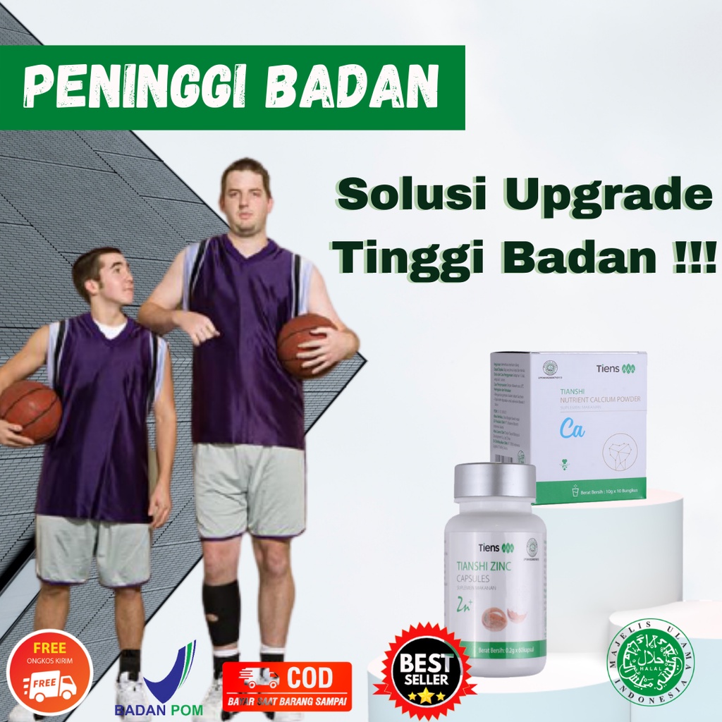 Suplemen Peninggi Tulang Badan Pelancar Haid dan Kecerdasan Otak Zinc Tiens BPOM