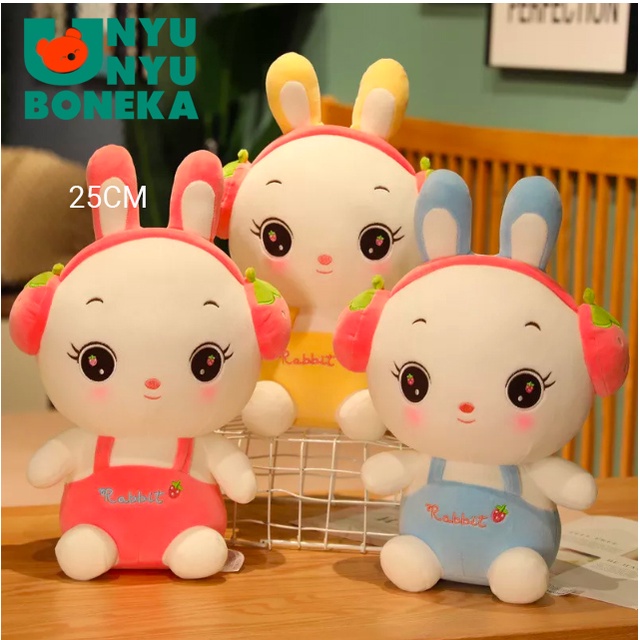 Boneka kelinci rabit impor earphone 45Cm kado ultah pig rabbit kado souvenir