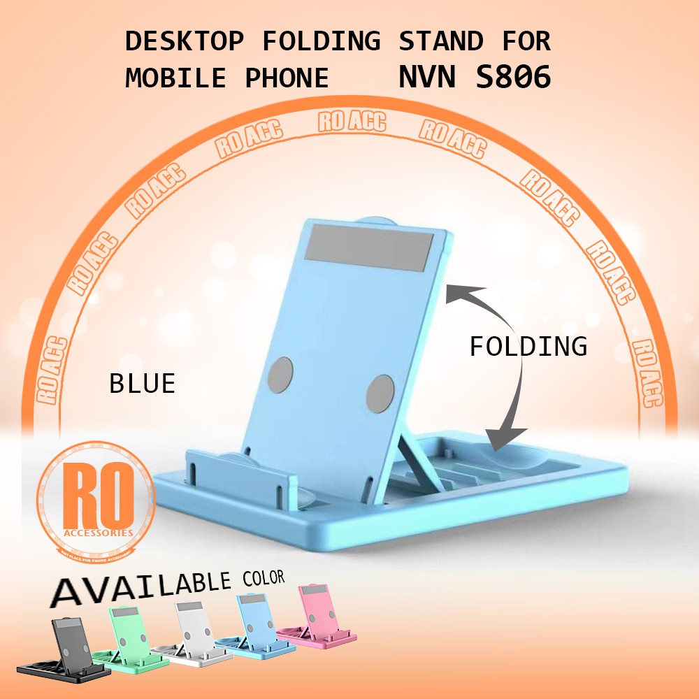 [RO ACC] NVN-S806 PHONE STAND HOLDER HP TATAKAN HP DI MEJA FOLDING STAND