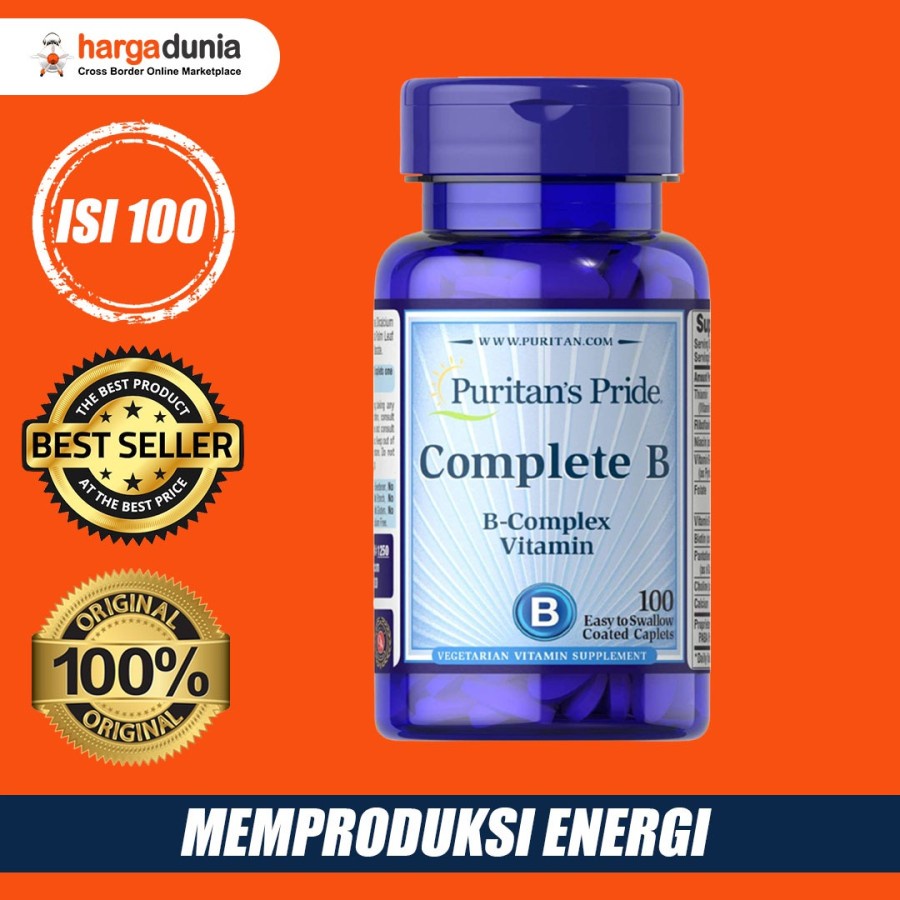 Puritan Pride Complete B (Vitamin B Complex) - 100 Caplets