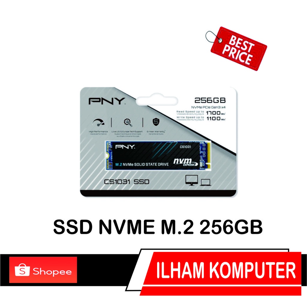SSD PNY CS1031 256GB M.2 NVMe PCIe Gen3 x4