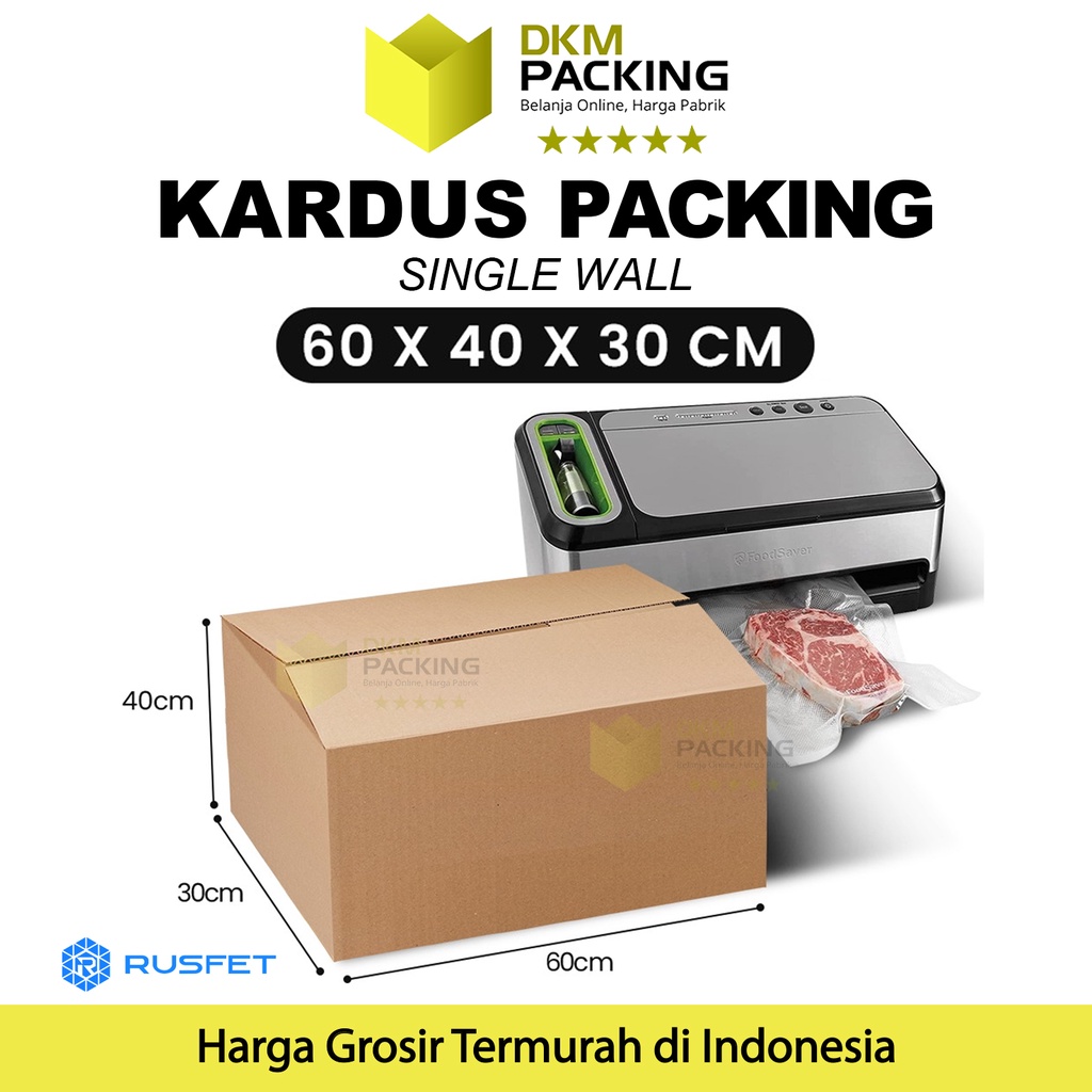 

KARDUS PACKING KARTON BOX 60x40x30cm DUS KOTAK PACKAGING POLOS TEBAL