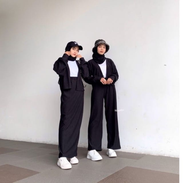 VEXIOS - ZEC OOTD Wanita Setelan EVI / Nonio Knit one Set RIB PREMIUM XL ( ROK + BAJU ) / Setelan wa