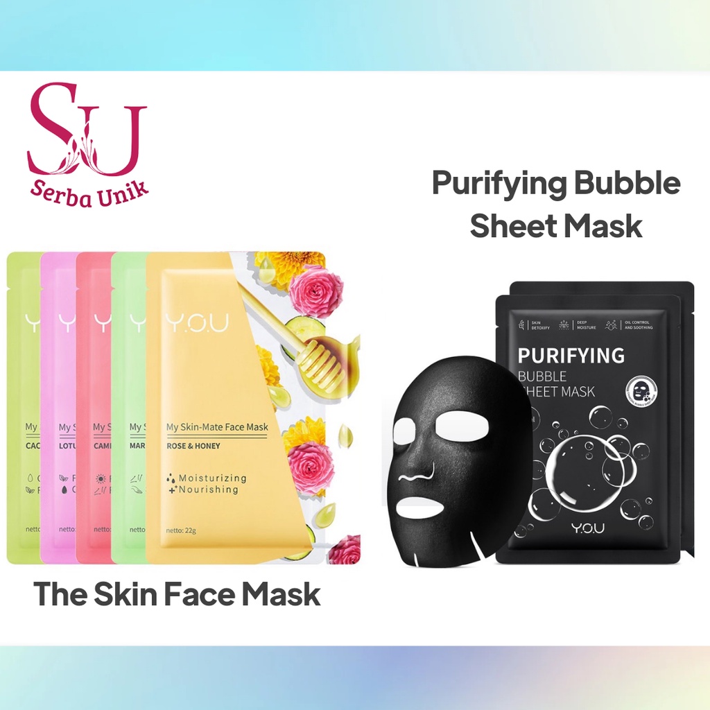 Kosmetik You Masker Wajah / My Skin Matte Face Mask / Purifying Bubble Sheet Mask