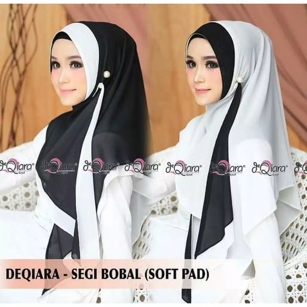 Alny Hijab - Segi 3 segitiga soft pad bobal (Bolak Balik ) deqiara