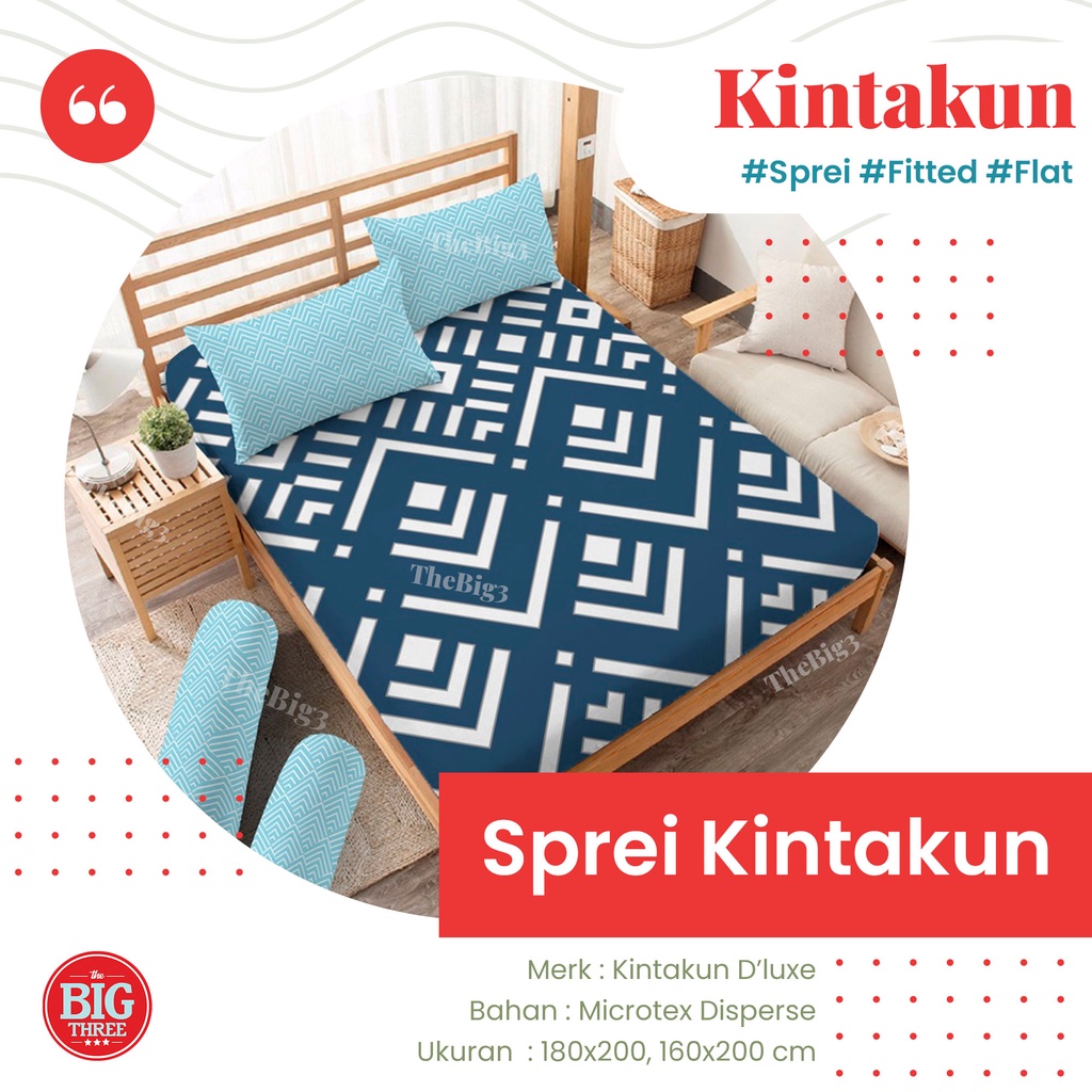 KINTAKUN Sprei 180x200 / 160x200 cm Motif Ariadra Alisa Bakula Clara Tiwi Lavana Elva Janitra Akma Wira Candramawa Citra Gian Gista Jeju Utari - KING 180 160 SP TBT