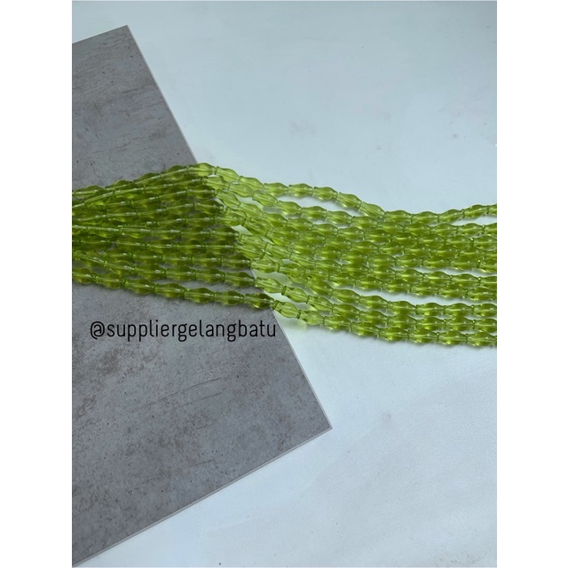 manik ujung kepala tasbih GUCI KUNING bening craft kalung gelang 8mm