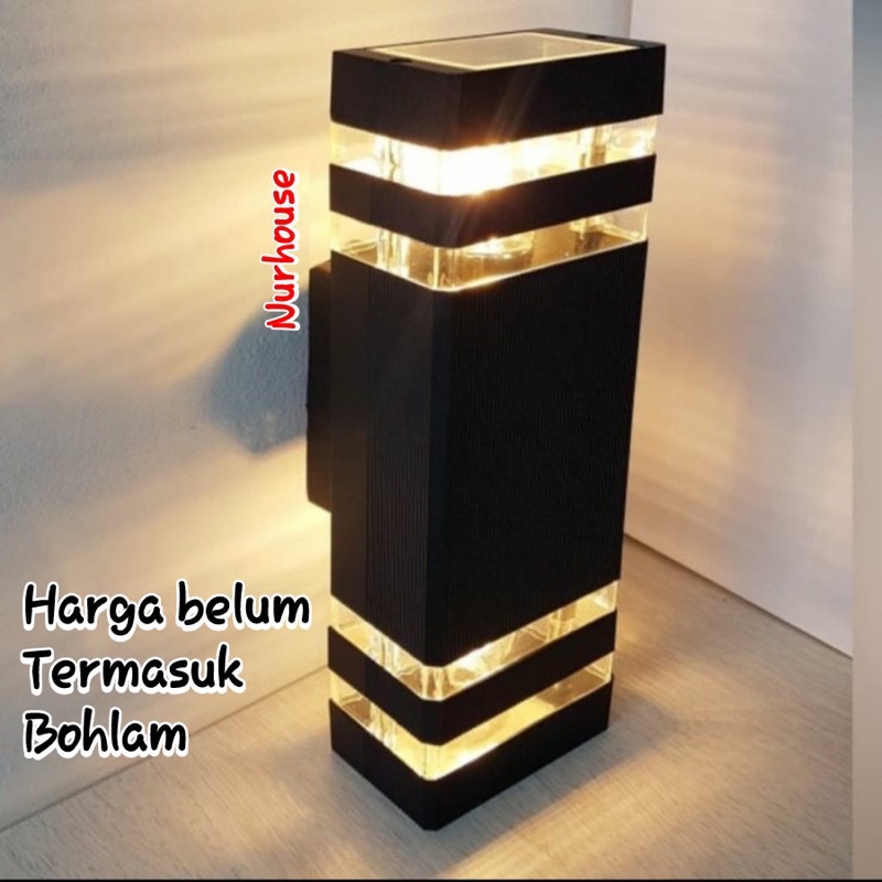 Lampu dinding Minimalis 2 Lampu Kotak