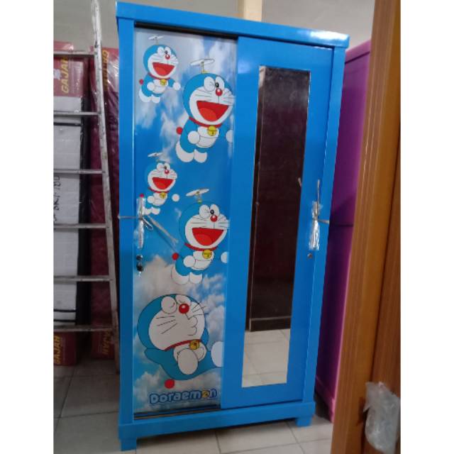 Lemari Pakaian 2 Pintu Sliding Karakter Doraemon Shopee Indonesia