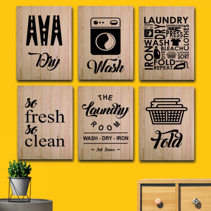 Hiasan Dinding Laundry Pajangan Rumah Dekorasi Ruangan Walldecor Laundry Room