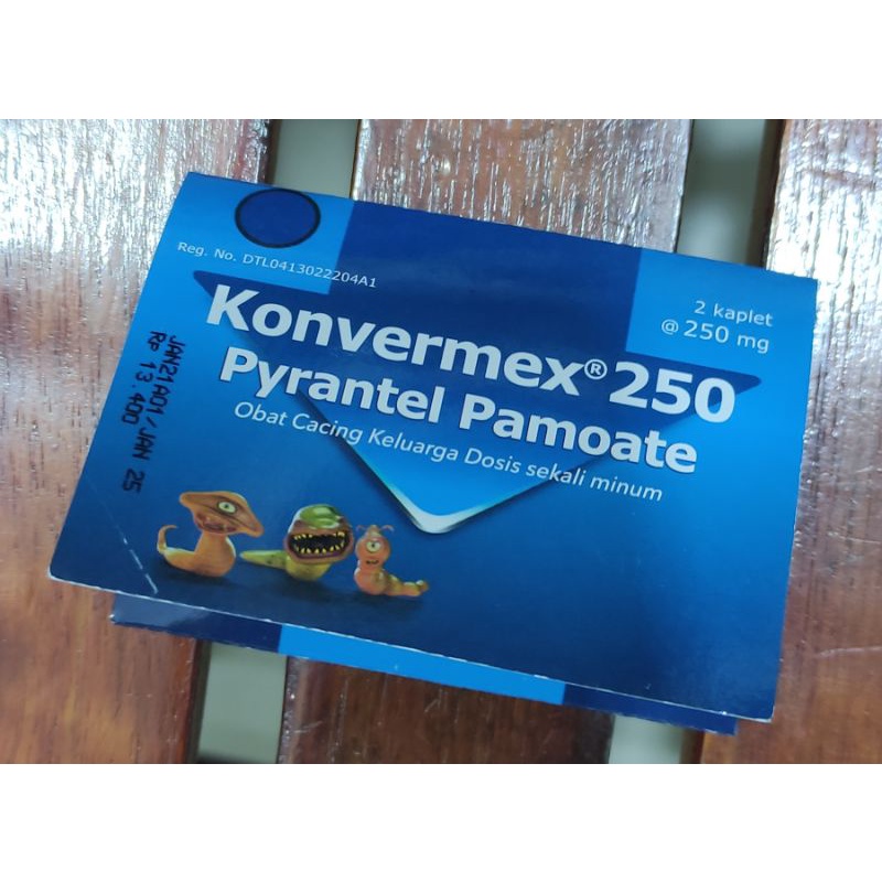 Konvermex Obat Cacing Anak dan Dewasa / 250 Mg / Menghancurkan Cacing yang menginfeksi