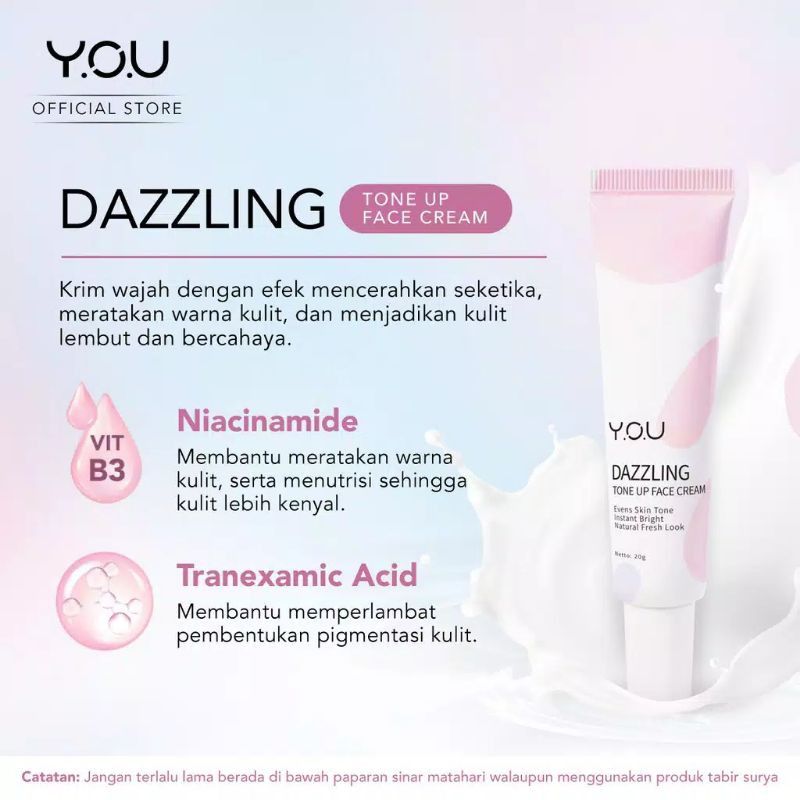 dazzling tone up face cream