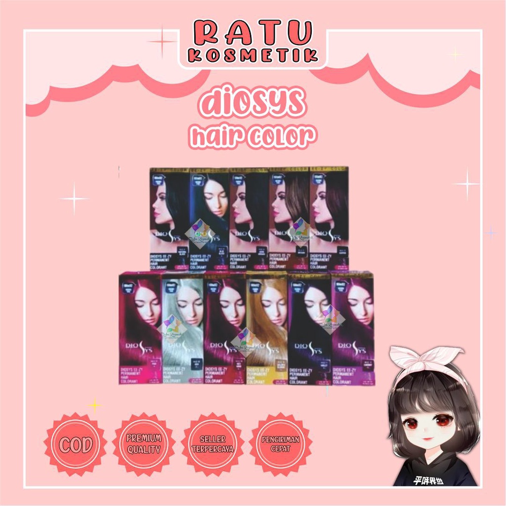 ❤ RATU ❤ Diosys Hair Color Permanent EE-ZY 100ml | Semir Diosis Permanen | Cat Rambut | Colorant  (✔️BPOM)