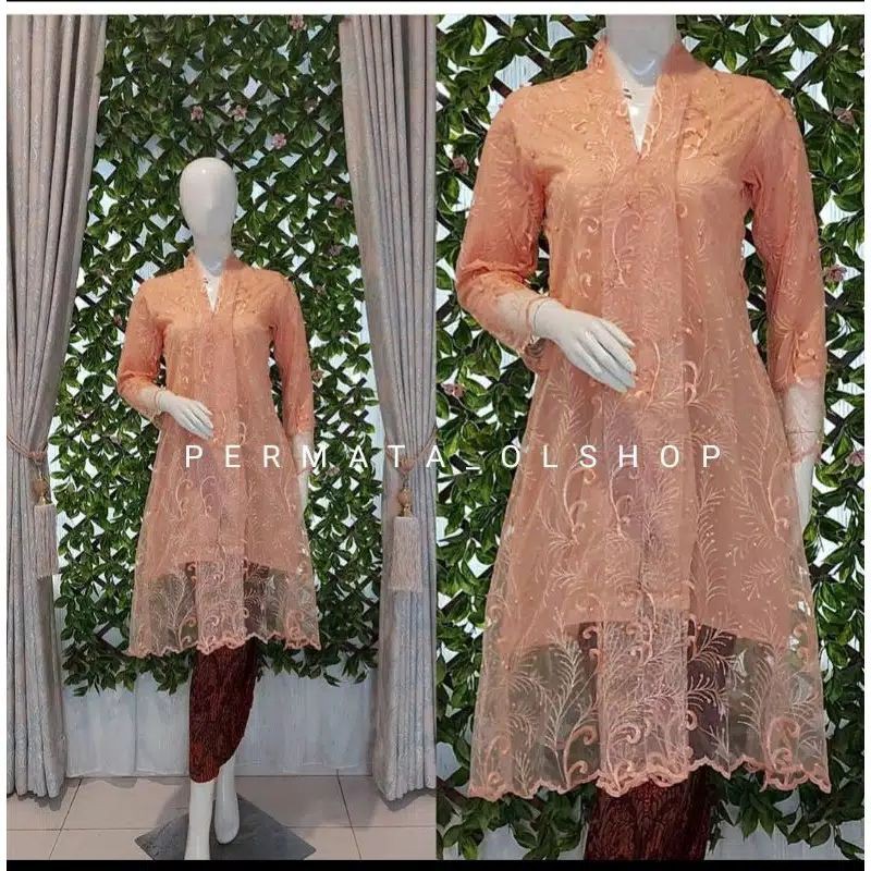 Kebaya modern tulle/kebaya tunik tille busui/kebaya terbaru/kebaya busui-6