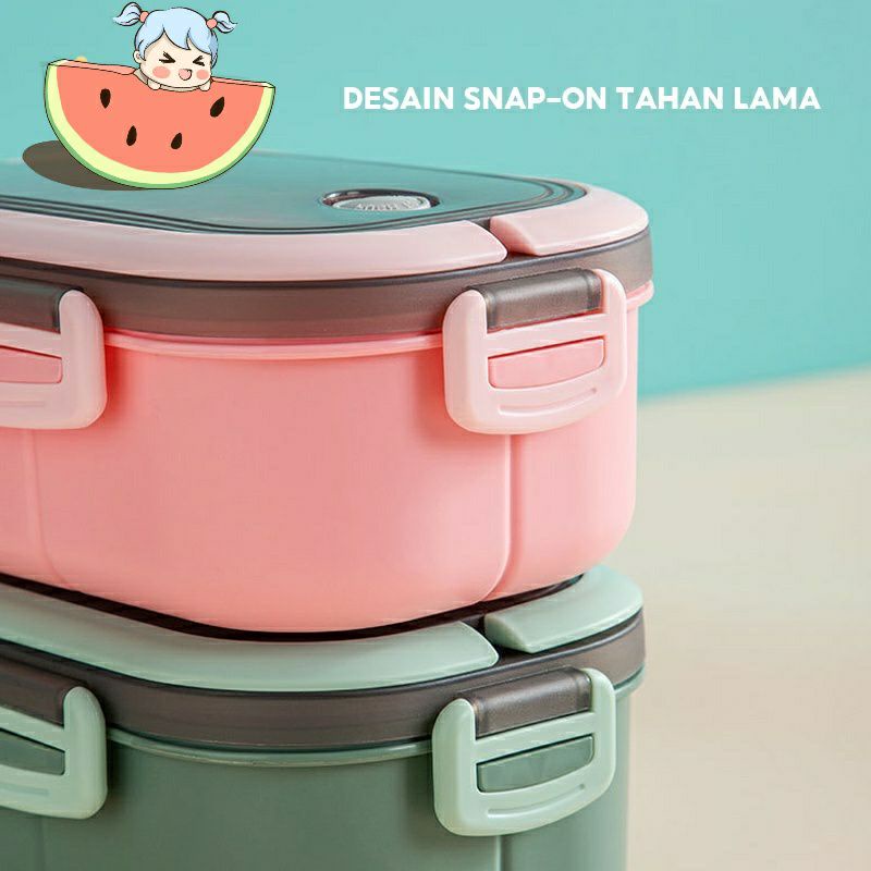 ~ PIYOSHI08 ~ Kotak Tempat Makan Lunch Box Transparant Bento - Bpa free  Dengan Lubang Udara PD125