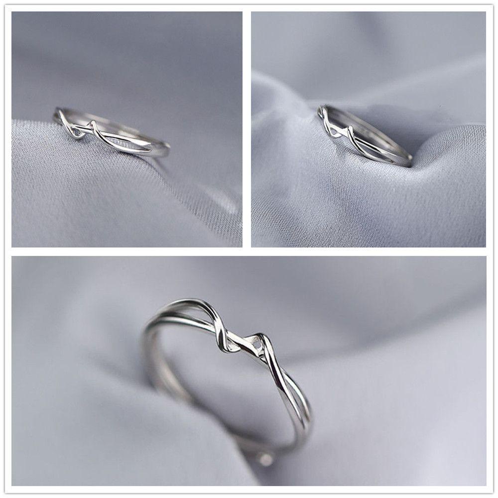 Lily Line Rings Hadiah Wanita Alloy Simple